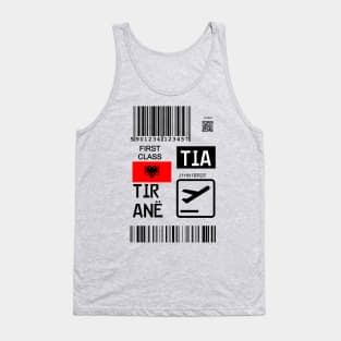 Tirana Albania travel ticket Tank Top